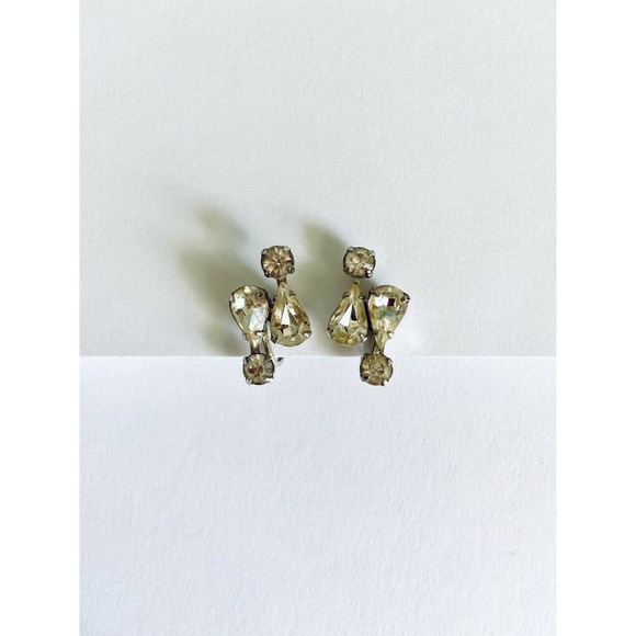 VTGCoro Silver Screw On Earrings - Picture 2 of 4